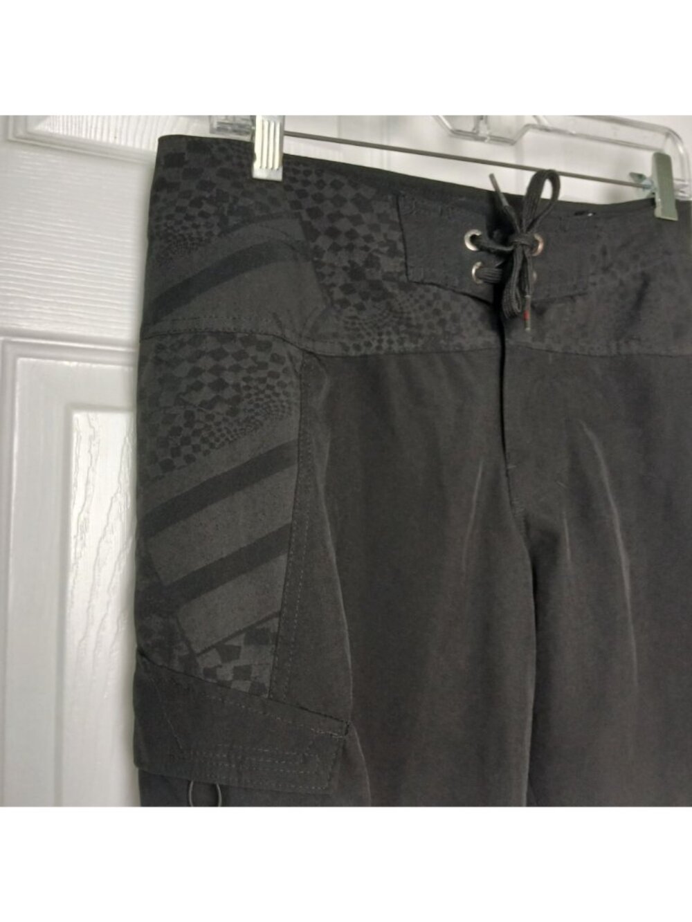 Tony Hawk Mens 30 Black Cargo Board Shorts W/ Adj Waist Side Pocket #D-28 - Picture 7 of 8